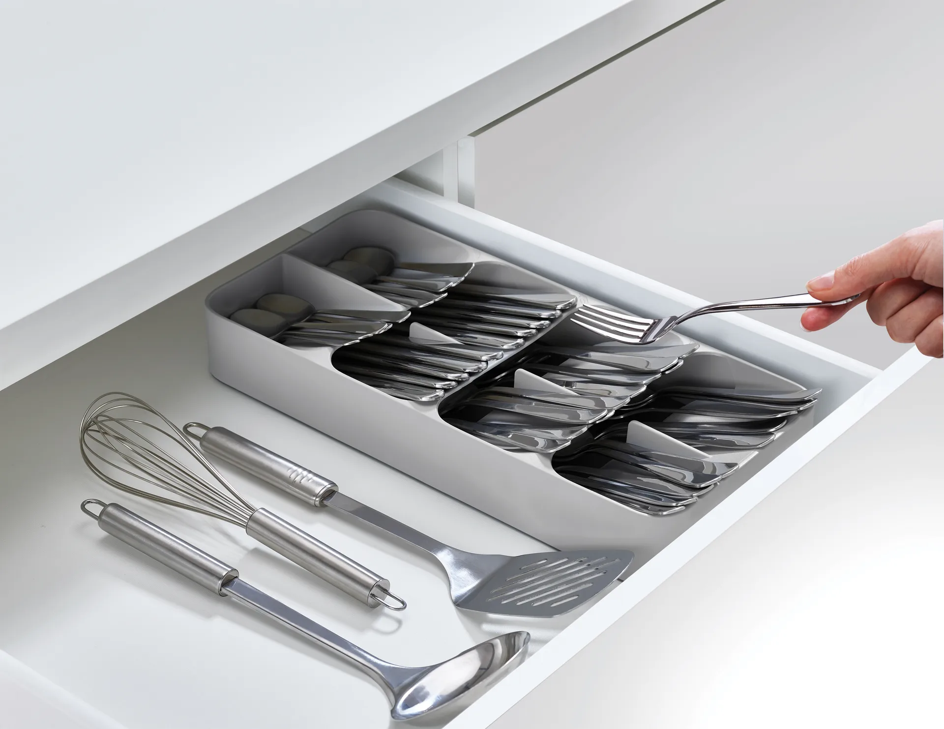 Drawerstore cutlery tray large 39.4 cm, Grey Joseph Joseph