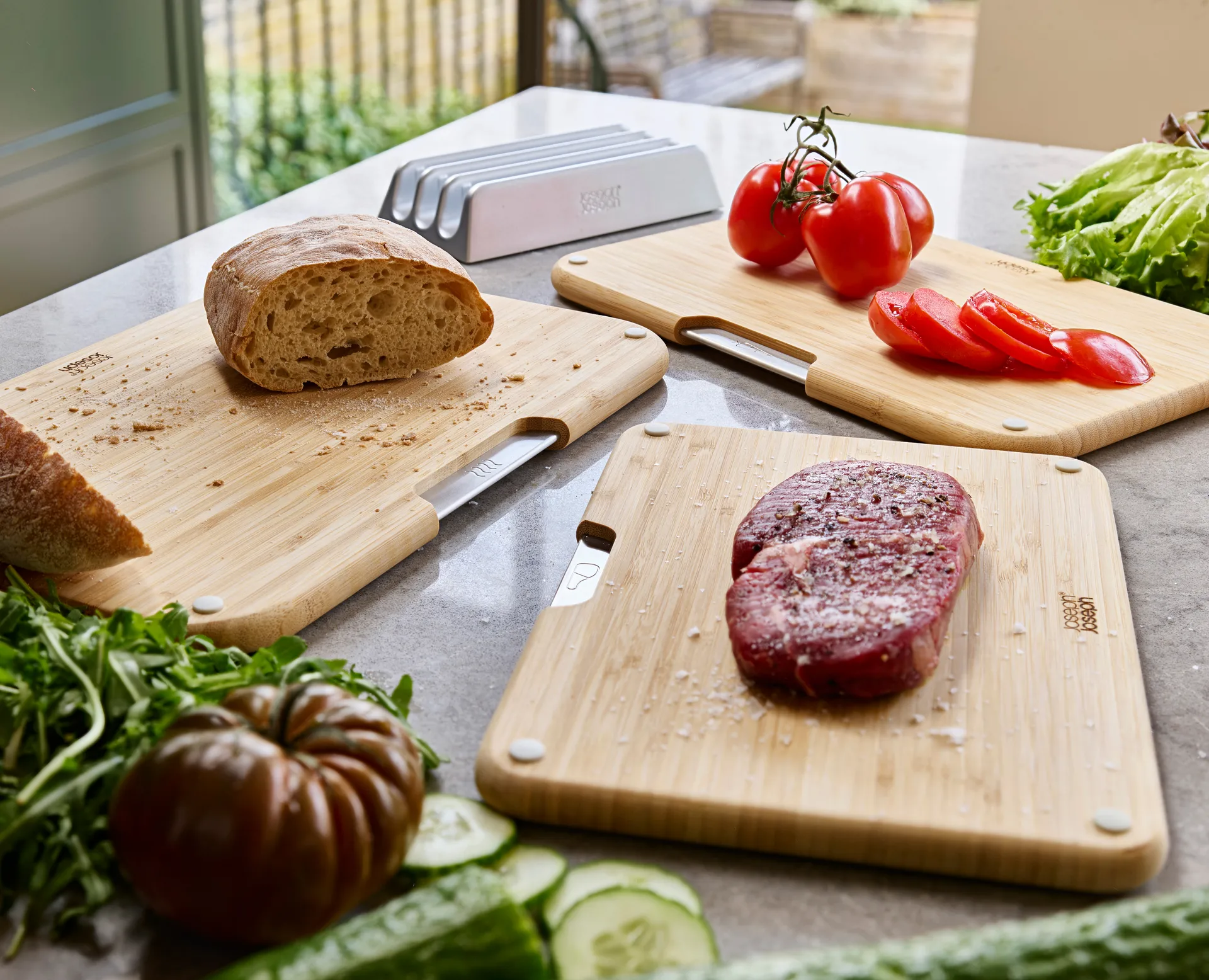 Nest chopping boards 3 pieces, Bamboo Joseph Joseph