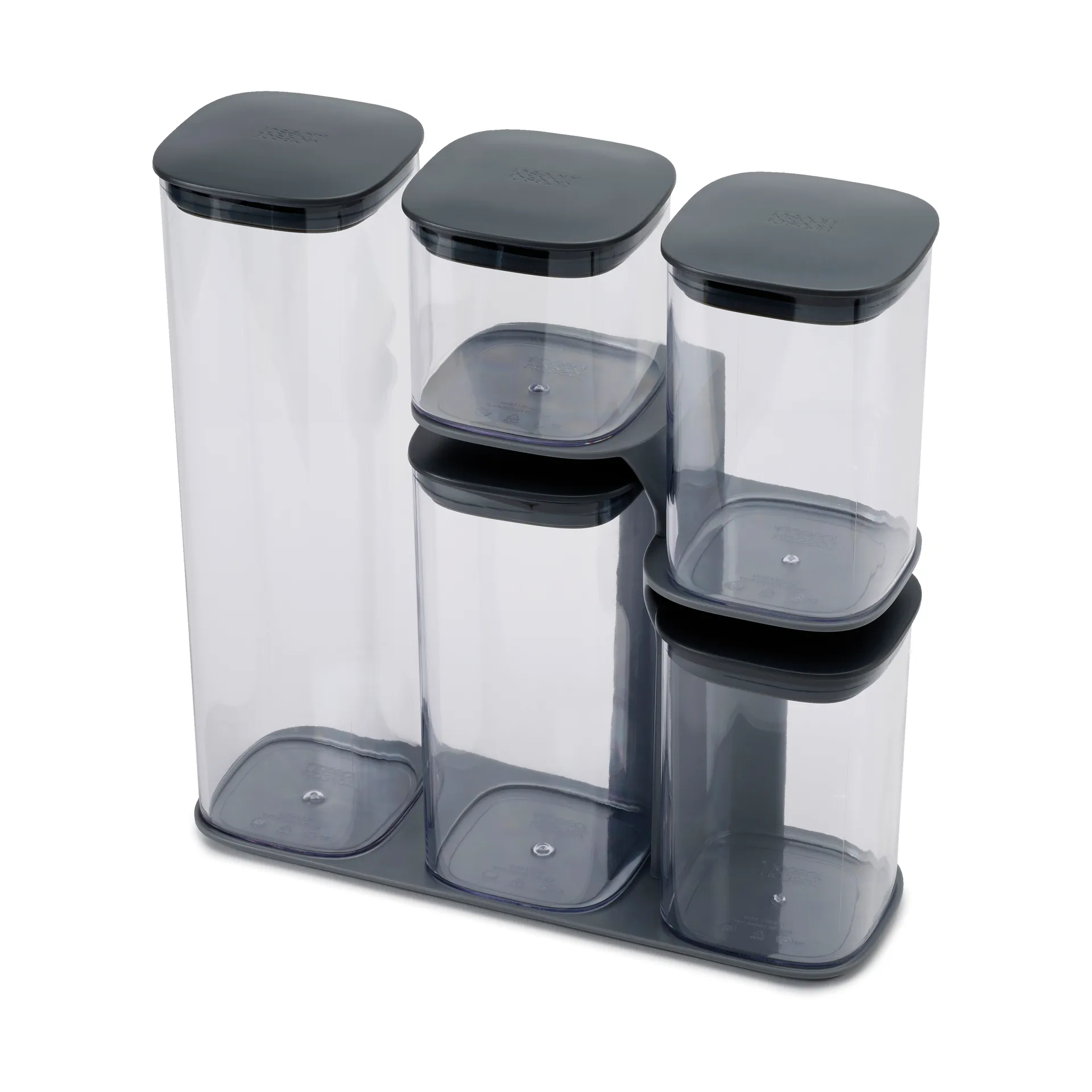 Podium storage jar 5 pieces, Grey Joseph Joseph