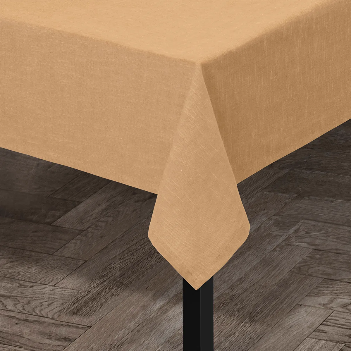 Basic cotton table cloth 150x370 cm, ocher Juna