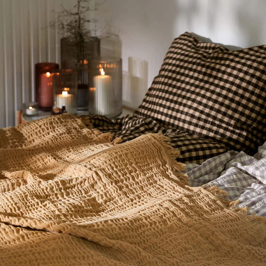 Bæk&Bølge bed set 150x210 cm, Black sand Juna