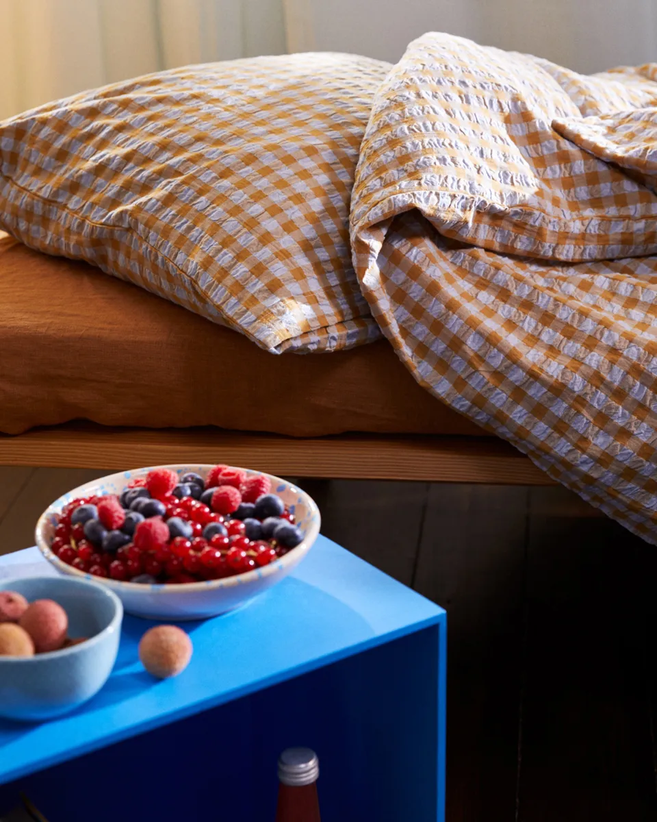 Bæk&Bølge bed set 150x210 cm, Light blue sand Juna