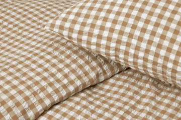 Bæk&Bølge bed set 220x220 cm - Caramel-offwhite - Juna
