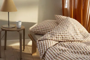 Bæk&Bølge bed set 220x220 cm - Caramel-offwhite - Juna