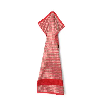 Check towel 50x100 cm - Red-sand - Juna