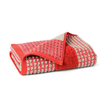 Check towel 50x100 cm - Red-sand - Juna