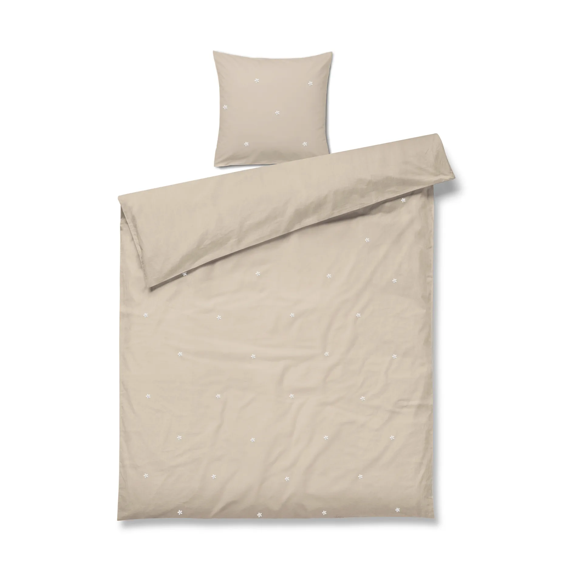 Daisy bedding set 150x210 cm, Sand-white Juna