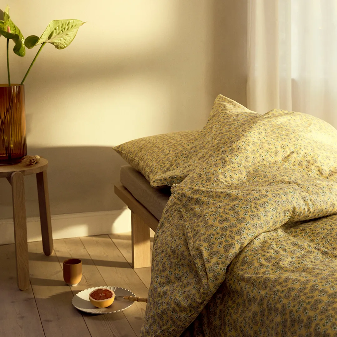 Pleasant bed set 150x210 cm, Yellow Juna
