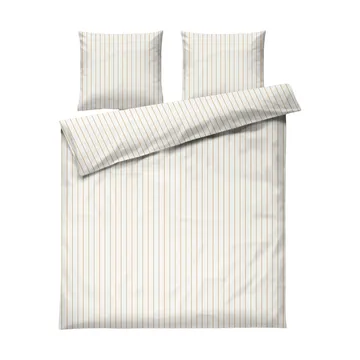 Soft duvet cover set, 220x220/2x50x60 cm - Offwhite-caramel - Juna