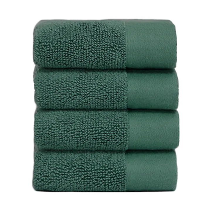 Juniper face towel 30x30 cm 4-pack - Juniper Green - Juniper