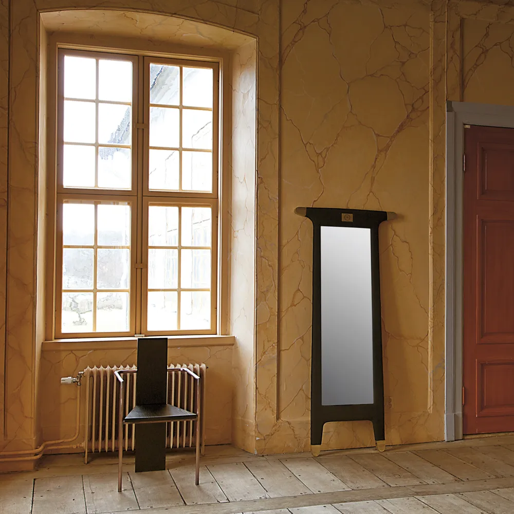 Concrete armchair, Gray copper-plated frame Källemo