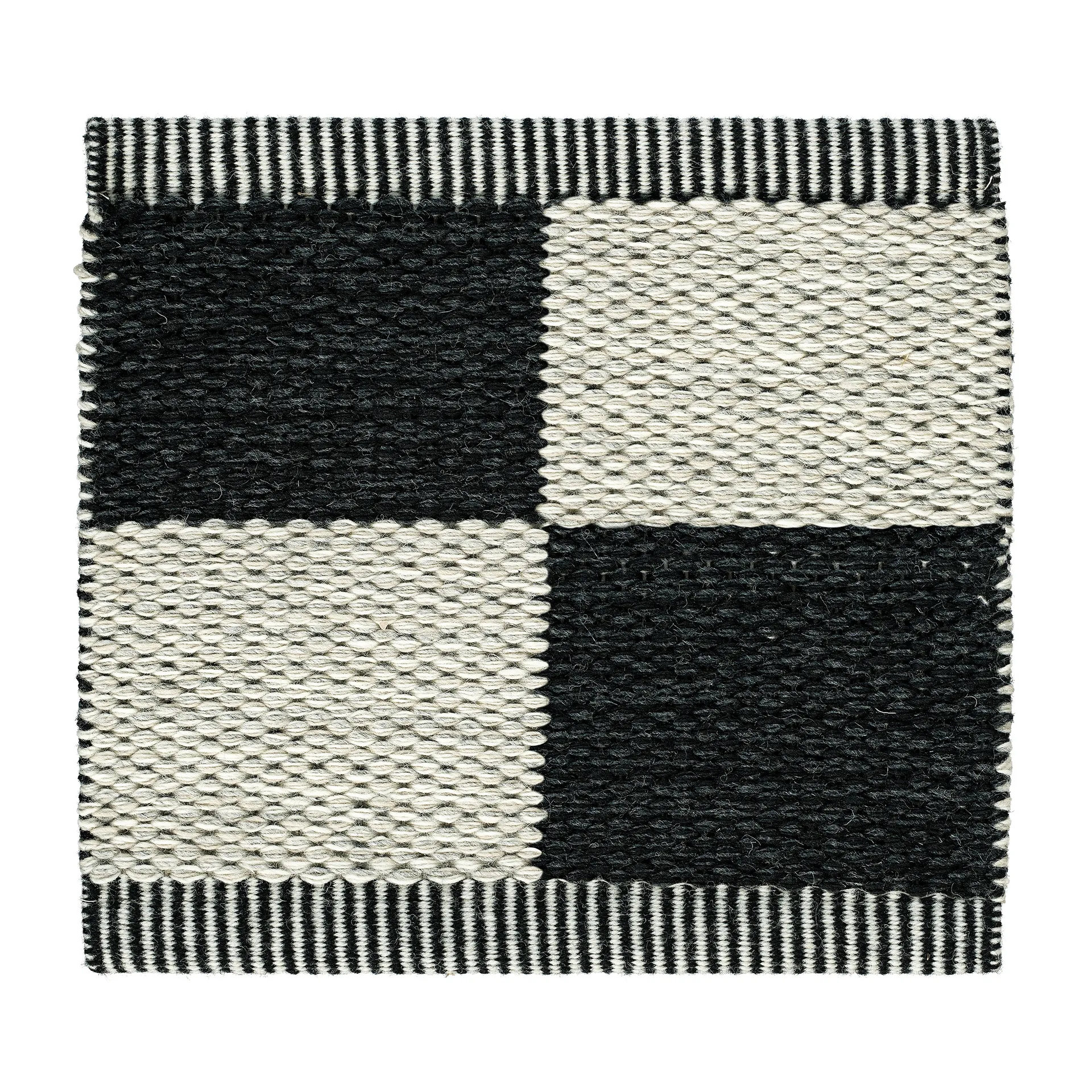 Checkerboard Icon rug 165x240 cm, Midnight black Kasthall