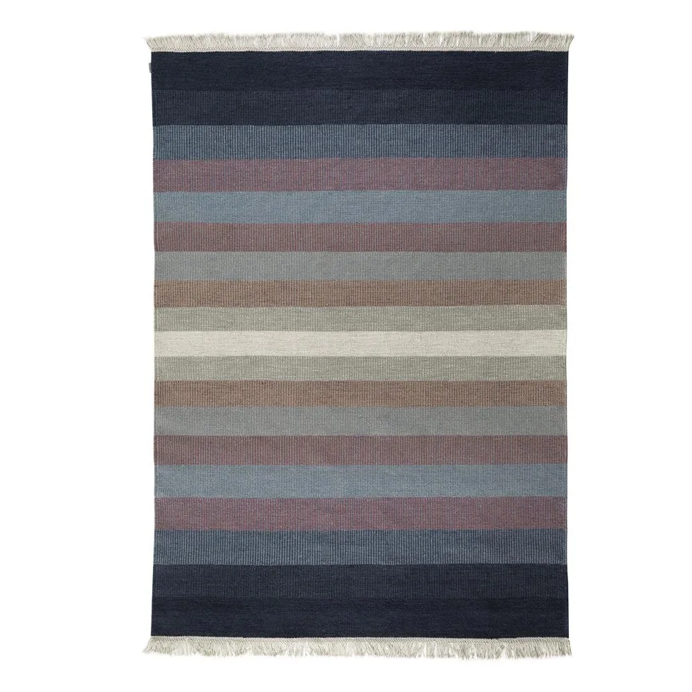 Tofta Wave rug 80x250 cm, blue Kateha