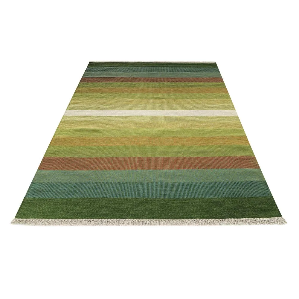 Tofta Wave rug 80x250 cm, green Kateha