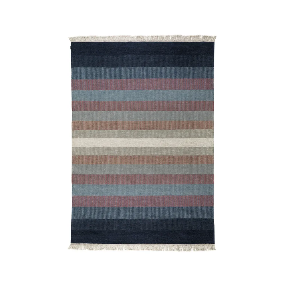 Tofta wave rug, Blue, 200x300 cm Kateha
