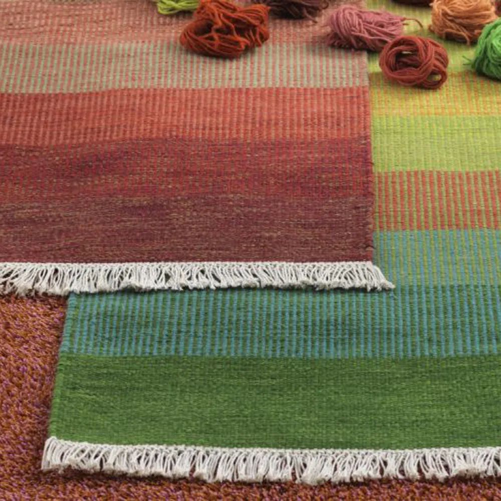 Tofta wave rug, Red, 200x300 cm Kateha