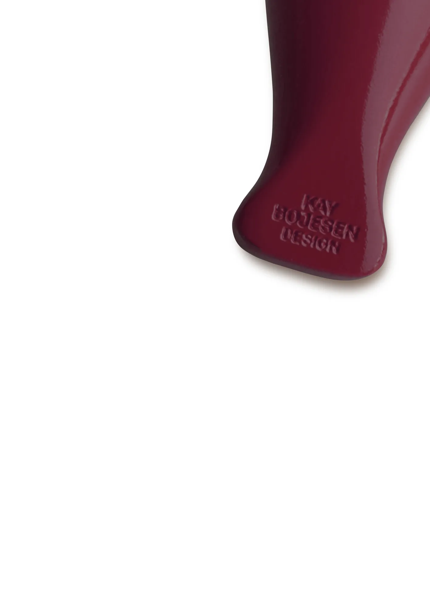 Kay Bojesen bird keyring, Bordeaux, natural leather Kay Bojesen Denmark
