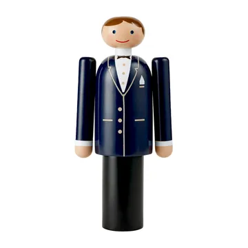 Kay Bojesen groom - Blue-black and white, 18 cm - Kay Bojesen Denmark