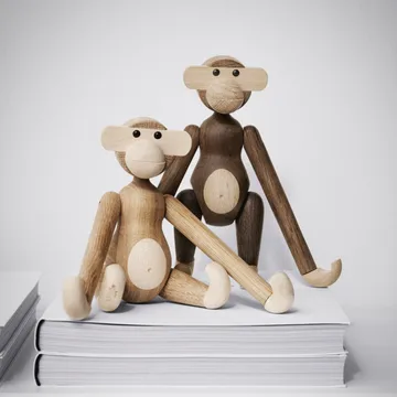 Kay Bojesen wooden monkey small - Untreated oak and maple - Kay Bojesen Denmark
