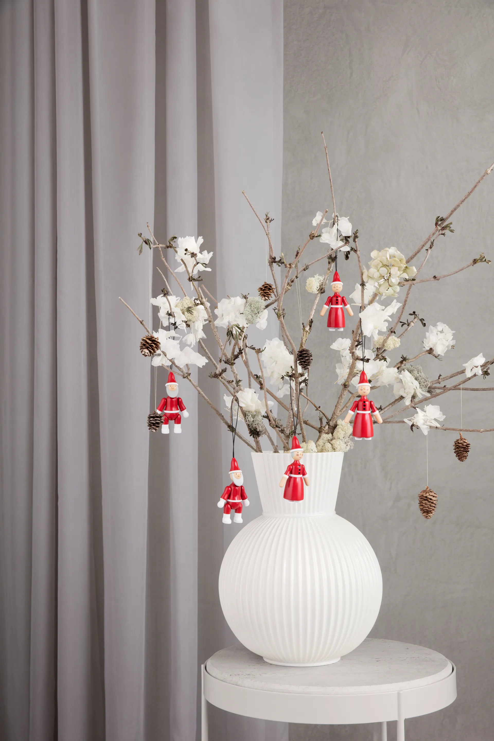 Santa and Mrs Claus 10 cm, Red Kay Bojesen Denmark
