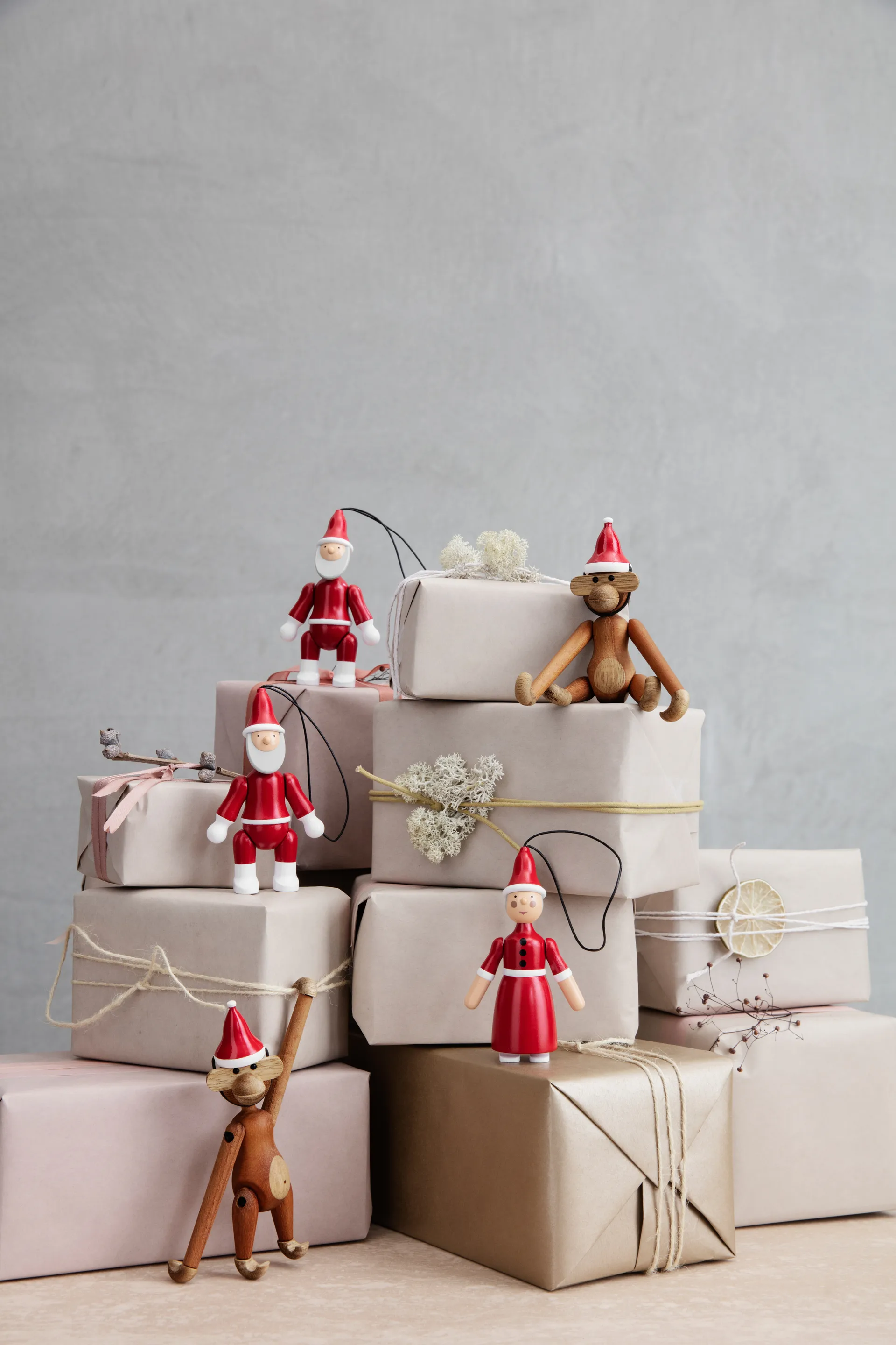 Santa and Mrs Claus 10 cm, Red Kay Bojesen Denmark
