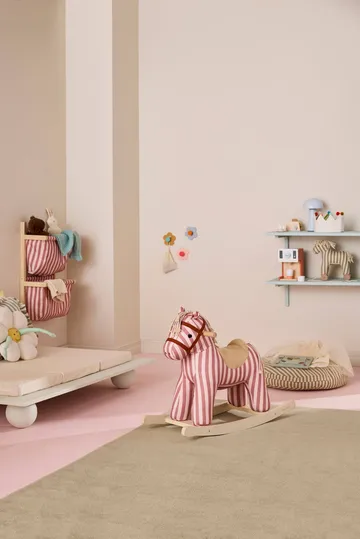 Bag shelf, striped - Brown pink, 40x19x60 cm - Kid's Concept