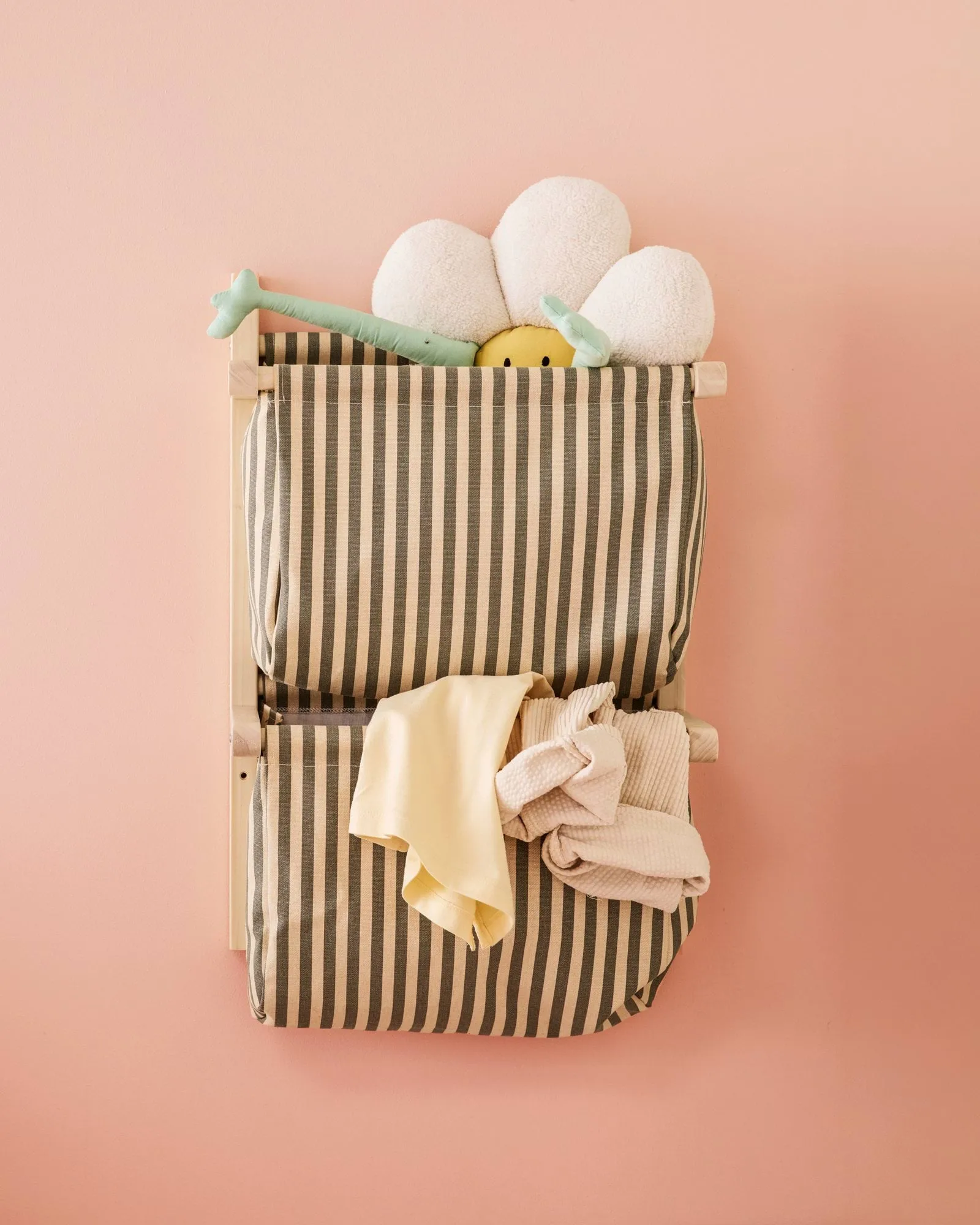 Bag shelf, striped, Green, 40x19x60 cm Kid's Concept