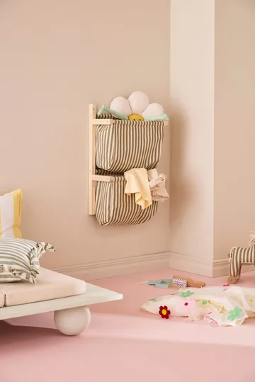 Bag shelf, striped - Green, 40x19x60 cm - Kid's Concept