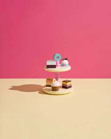 Kid's Concept cake stand with cakes - 9 parts - Kid's Concept