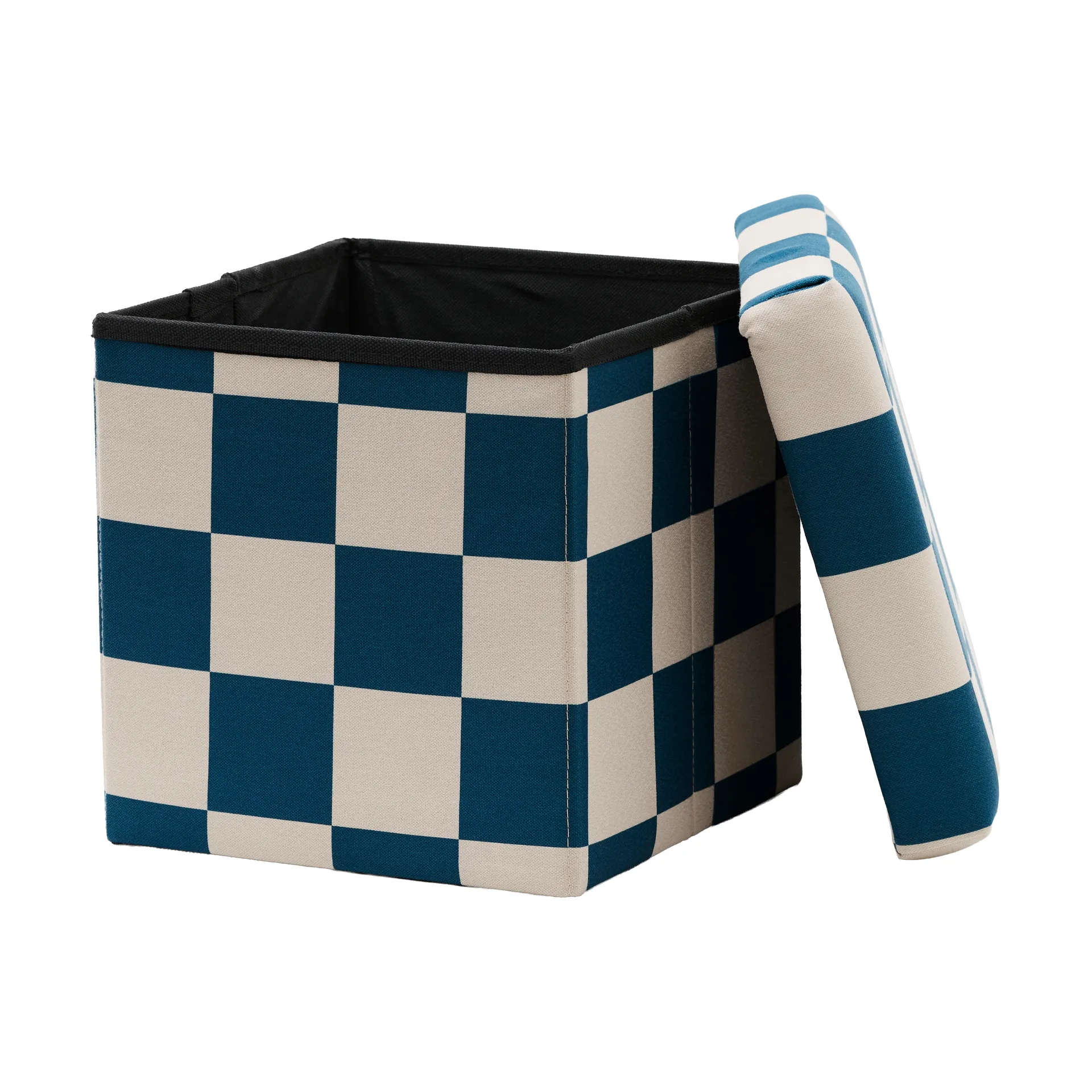 Storage ottoman cube, Blue-green, 30x30 cm Kid's Concept