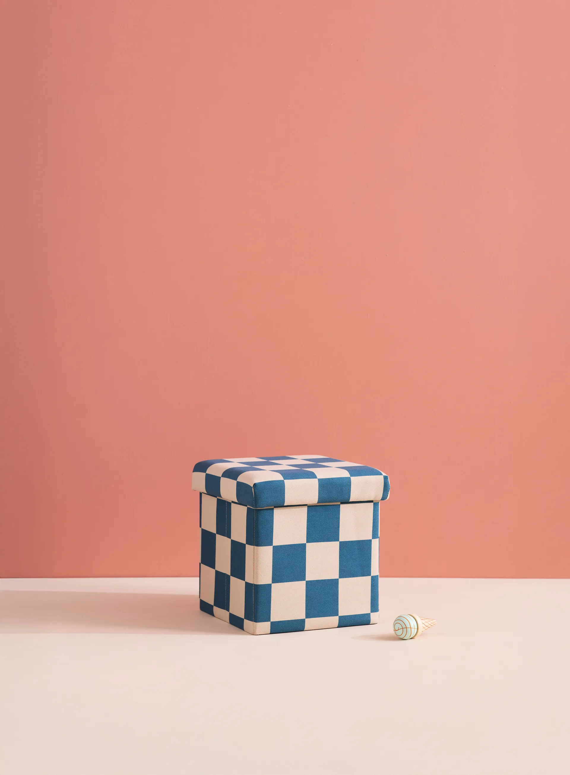 Storage ottoman cube, Blue-green, 30x30 cm Kid's Concept