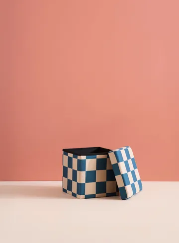 Storage ottoman cube - Blue-green, 30x30 cm - Kid's Concept