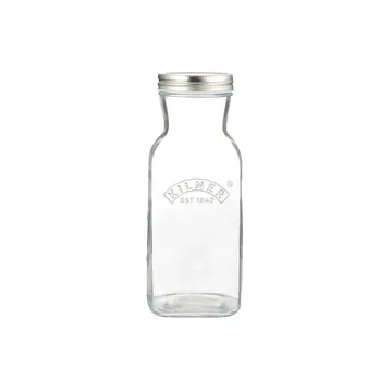 Kilner juice and sauce bottle - Clear-stainless steel, 1 L - Kilner