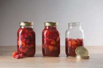 Kilner round preserving jar - Clear-gold, 1 L - Kilner