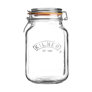 Kilner square clip top jar - Clear, 1.5 L - Kilner