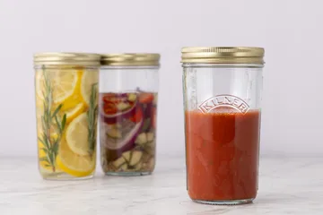 Kilner WIDE preserving jar - Clear-gold, 0.5 L - Kilner