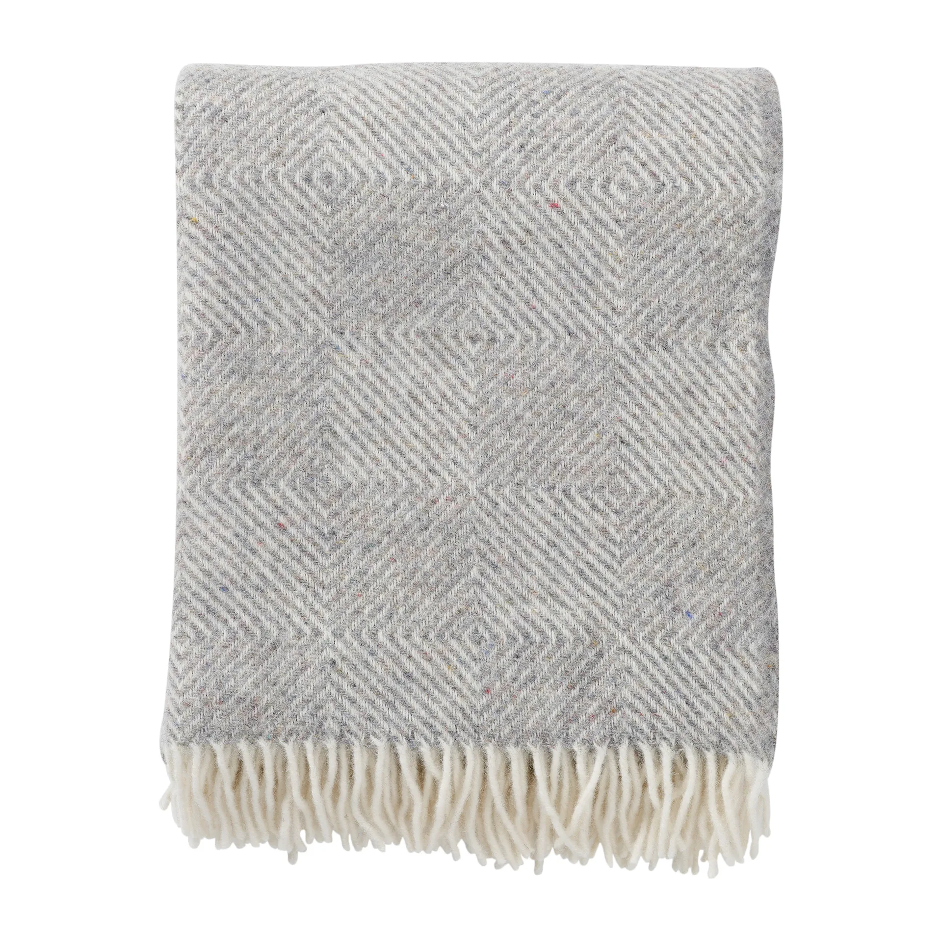 Gooseye wool throw 130x200 cm, Grey Klippan Yllefabrik