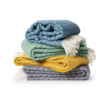 Pampas wool throw 130x200 cm - Grey - Klippan Yllefabrik