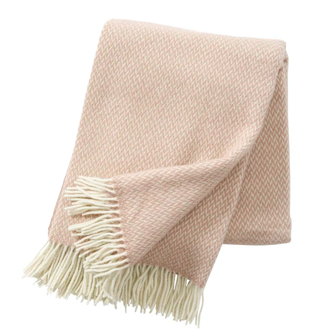 Pulse wool throw, nude Klippan Yllefabrik