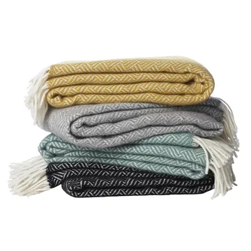Samba wool throw - mint - Klippan Yllefabrik