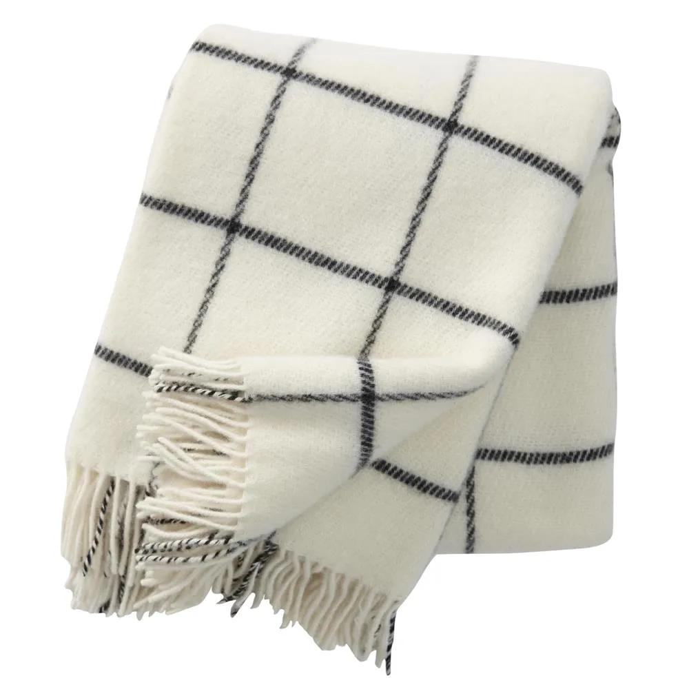 Vinga wool throw, white Klippan Yllefabrik