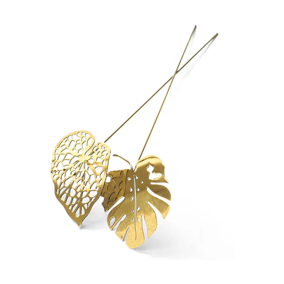 Brass leaves decoration 2-pack, Water KLONG