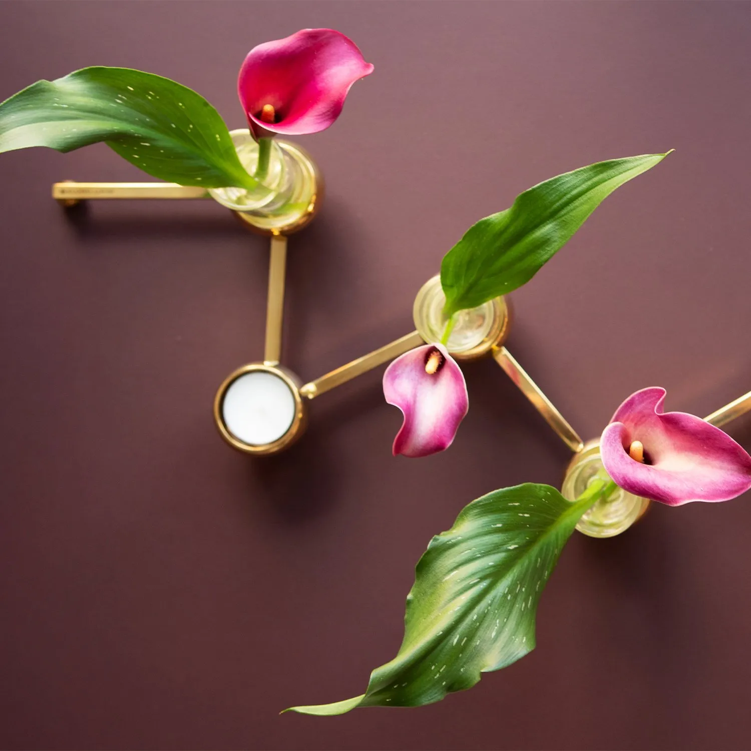 Constella candle sticks small, brass KLONG