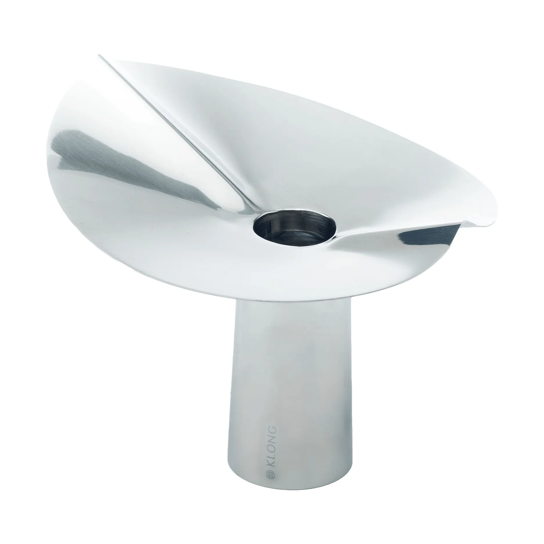 Löv vase-candle holder, Stainless steel. 10 cm KLONG
