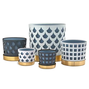 Trio flower pot drop large Ø28 cm - white - KLONG