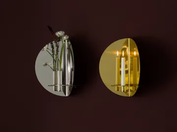 Twilight candle sticks wall - brass - KLONG