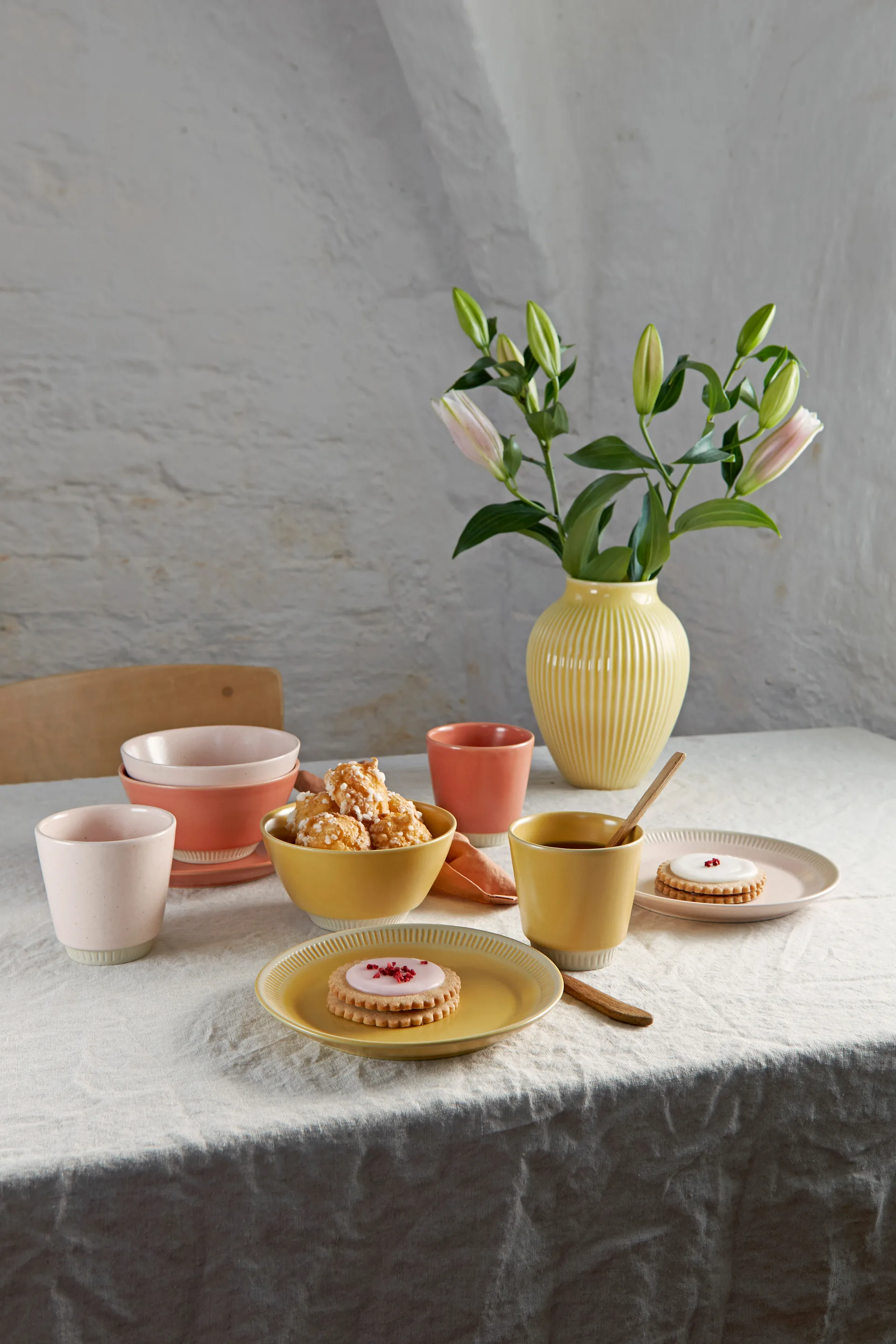 Colorit plate Ø19 cm, Pink Knabstrup Keramik