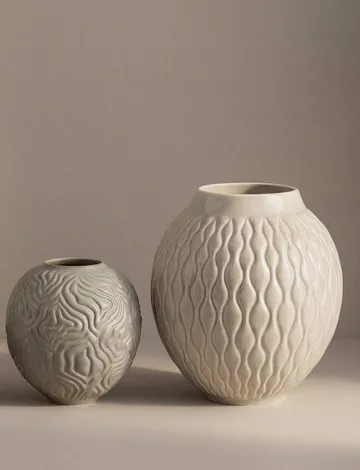 Solum vase - Ash, 24 cm - Knabstrup Keramik