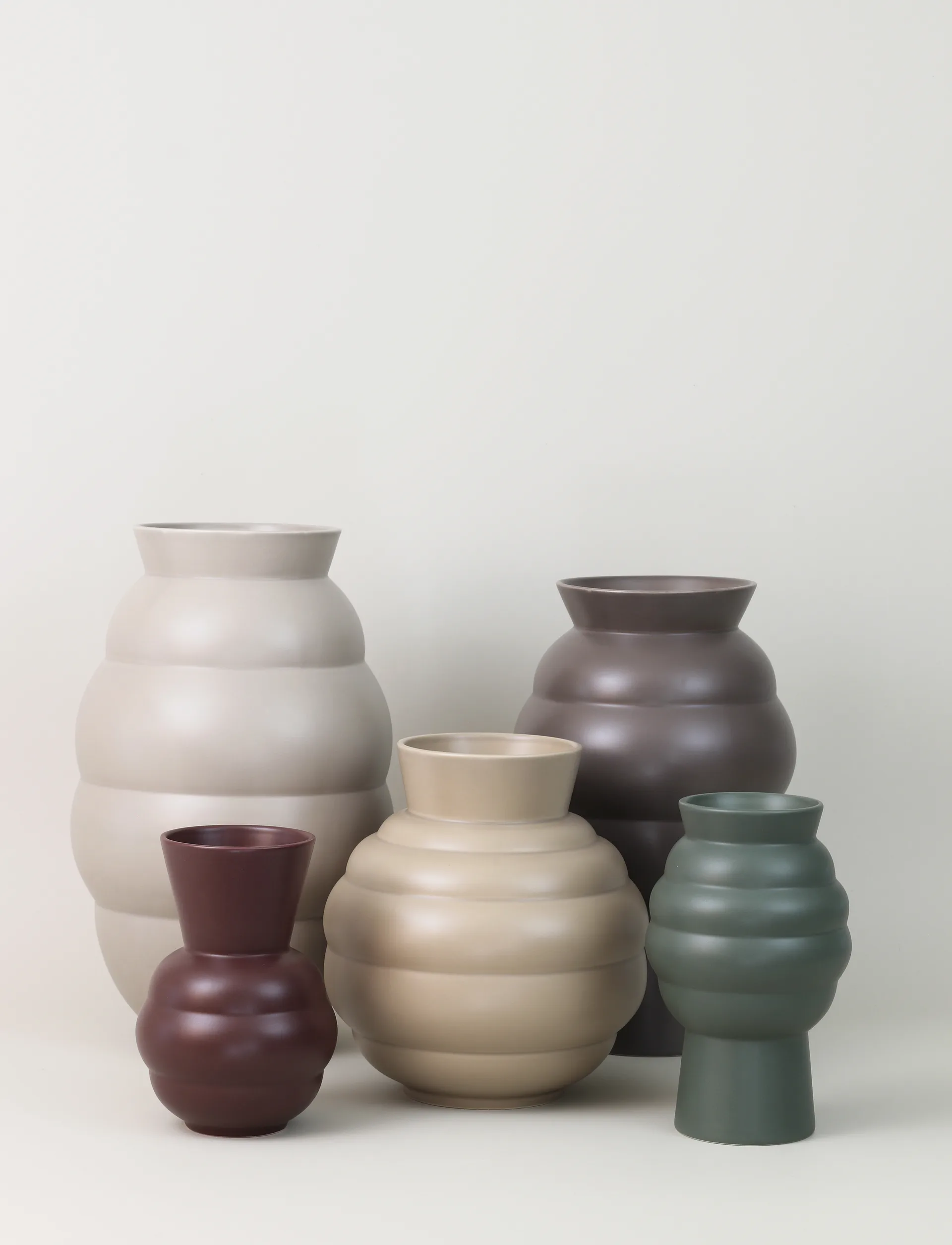 Tortus Archie vase No5 41.5 cm, Light grey Knabstrup Keramik