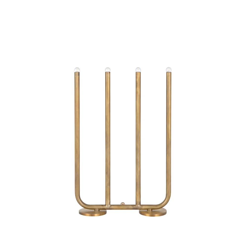 December 4 candlestick, Raw brass Konsthantverk